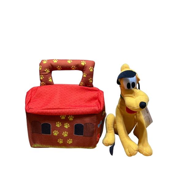 Disney Pluto Plush And Dog House by Toy Factory Stuffed Animal - Picture 1 of 5